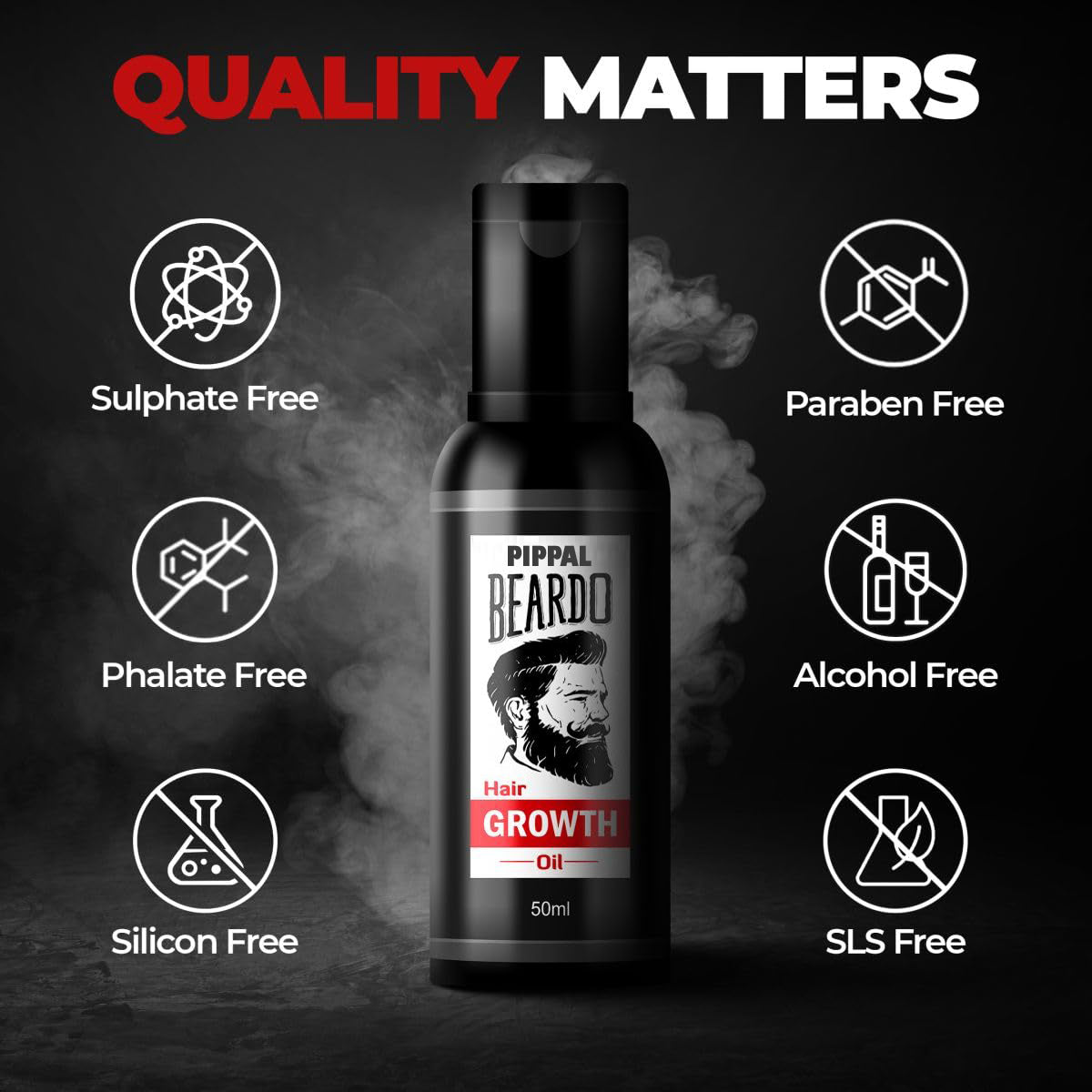 Beardo & Hair Growth Oil, 50ml for Stronger & Fuller Beard Hair 2X50ml